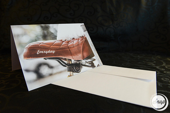 Sample open card with envelope