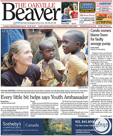 Oakville Beaver front page
